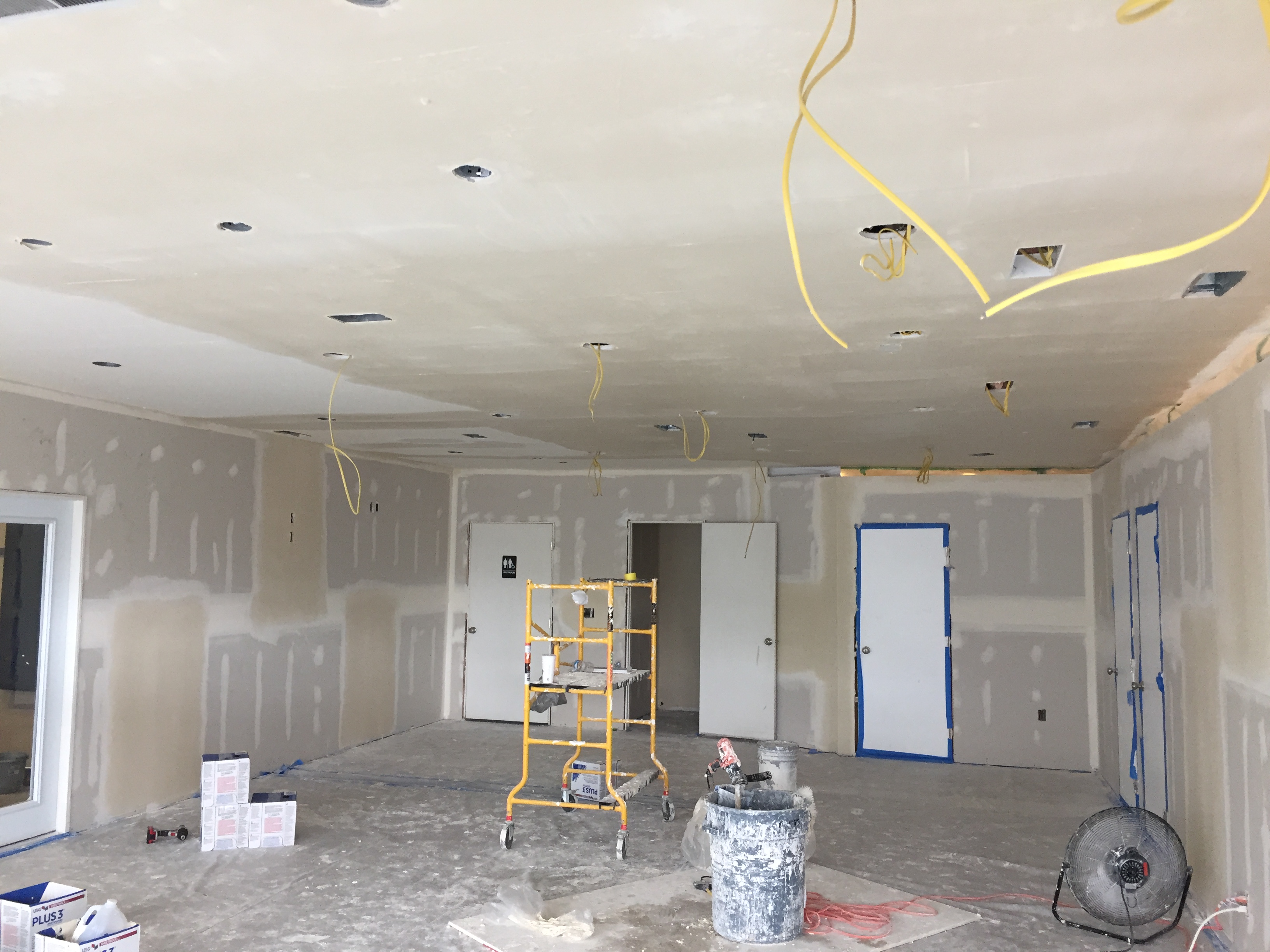 Commercial suite drywall finishing in Bountiful, Utah by Drywall Techs