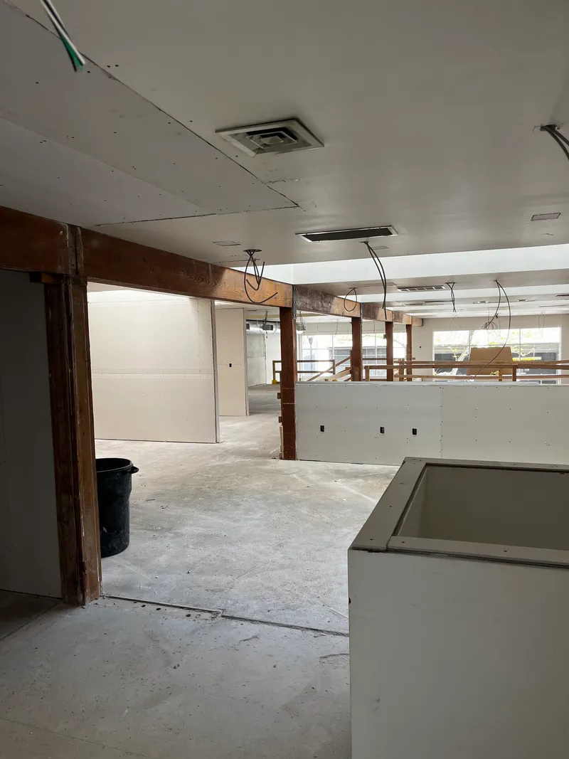 Remodeled interior space by Drywall Techs