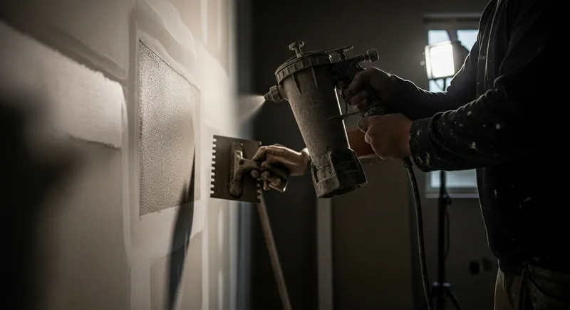 Drywall repair and plaster blending in an Ogden, Utah home